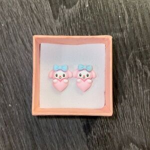 My Melody Sanrio Baby Pink Heart Earrings